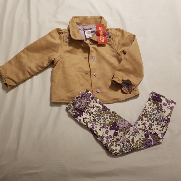 Gymboree girls size 2T Cowgirls At Heart Faux suede jacket & leggings New - Picture 1 of 6
